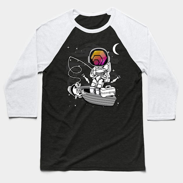 Astronaut Fishing HEX Coin To The Moon HEX Crypto Token Cryptocurrency Blockchain Wallet Birthday Gift For Men Women Kids Baseball T-Shirt by Thingking About